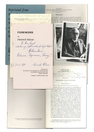 Item #140945224 Small archive of six author's offprints by psychologist Heinrich Kluver, some...