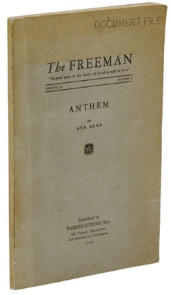Item #140945248 Anthem [in The Freeman, Vol. III, No. I]. Ayn Rand
