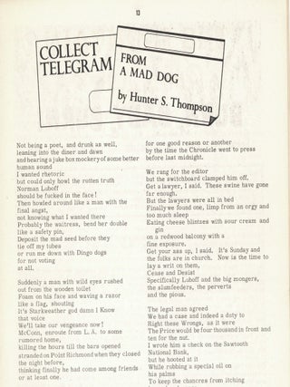 "Collect Telegram from a Mad Dog" in Spider Magazine, Volume I, Number VII