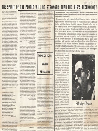 A Rule of Thumb of Revolutionary Politics is That No Matter How Oppressive the Ruling Class May Be, No Matter How Impossible the Task of Making REVOLUTION May Seem, the Means of Making That REVOLUTION are Always Near at Hand, ELDRIDGE CLEAVER for President (Original poster)