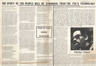 A Rule of Thumb of Revolutionary Politics is That No Matter How Oppressive the Ruling Class May Be, No Matter How Impossible the Task of Making REVOLUTION May Seem, the Means of Making That REVOLUTION are Always Near at Hand, ELDRIDGE CLEAVER for President (Original poster)