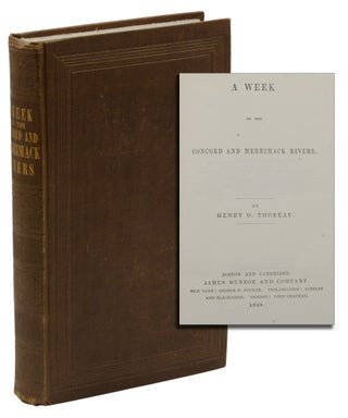 Item #140945308 A Week on the Concord and Merrimack Rivers. Henry David Thoreau