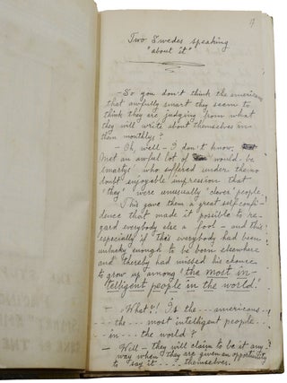 Venom from an Angry Heart & Swedish Thougths (sic) and Sentiments (Outsider artist's handwritten illustrated memoirs)