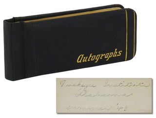 Item #140945380 Autograph album belonging to Hertha A. Priest, a house mother at Tuskegee...