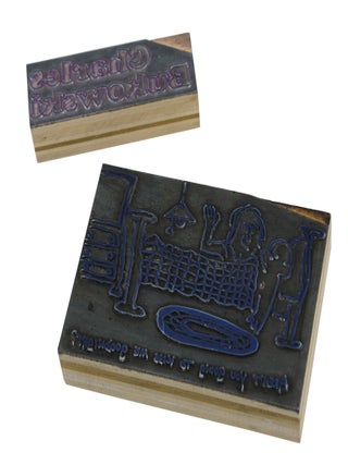 Set of original printing plates for Charles Bukowski's book You Kissed Lilly