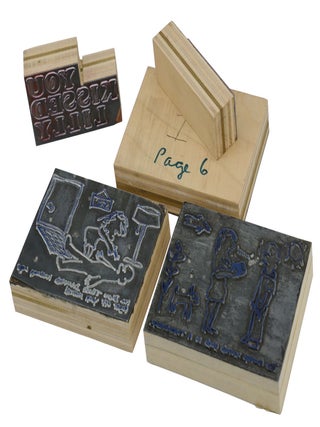 Set of original printing plates for Charles Bukowski's book You Kissed Lilly