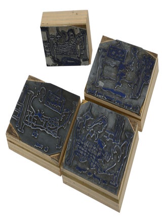 Set of original printing plates for Charles Bukowski's book You Kissed Lilly