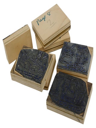 Set of original printing plates for Charles Bukowski's book You Kissed Lilly