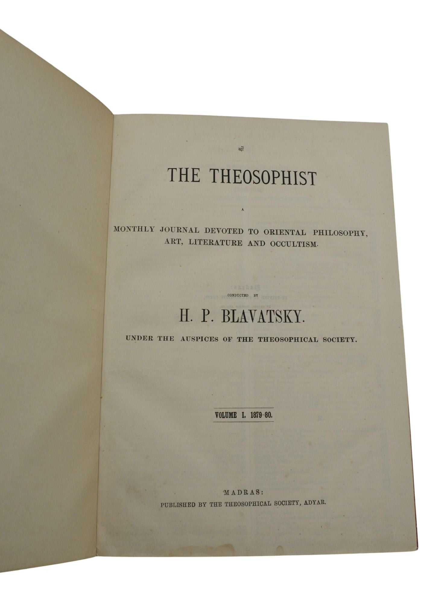 Adelphi: Blavatsky Publishes The Theosophical Glossary.