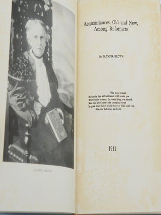 Acquaintances, Old and New, Among Reformers