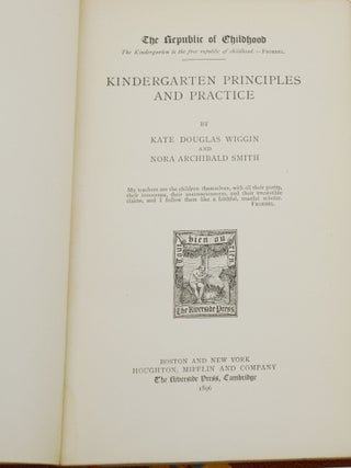 Children's Rights and The Republic of Childhood Vols. I-III (Four matching volumes all inscribed by Wiggin to her husband)