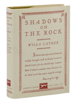 Item #140945471 Shadows on the Rock. Willa Cather