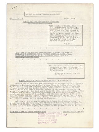 Ad Hoc Bulletin (Marxist-Leninist) (Three issues of the FBI's COINTELPRO-era fake Maoist newsletter)