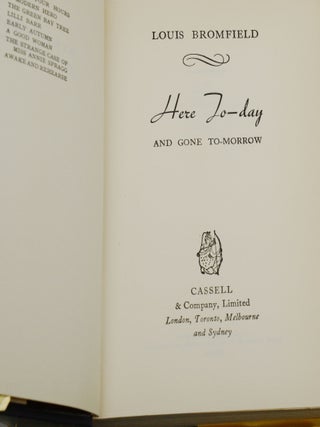 Here To-day and Gone To-morrow