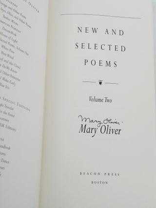 New and Selected Poems, Volume Two