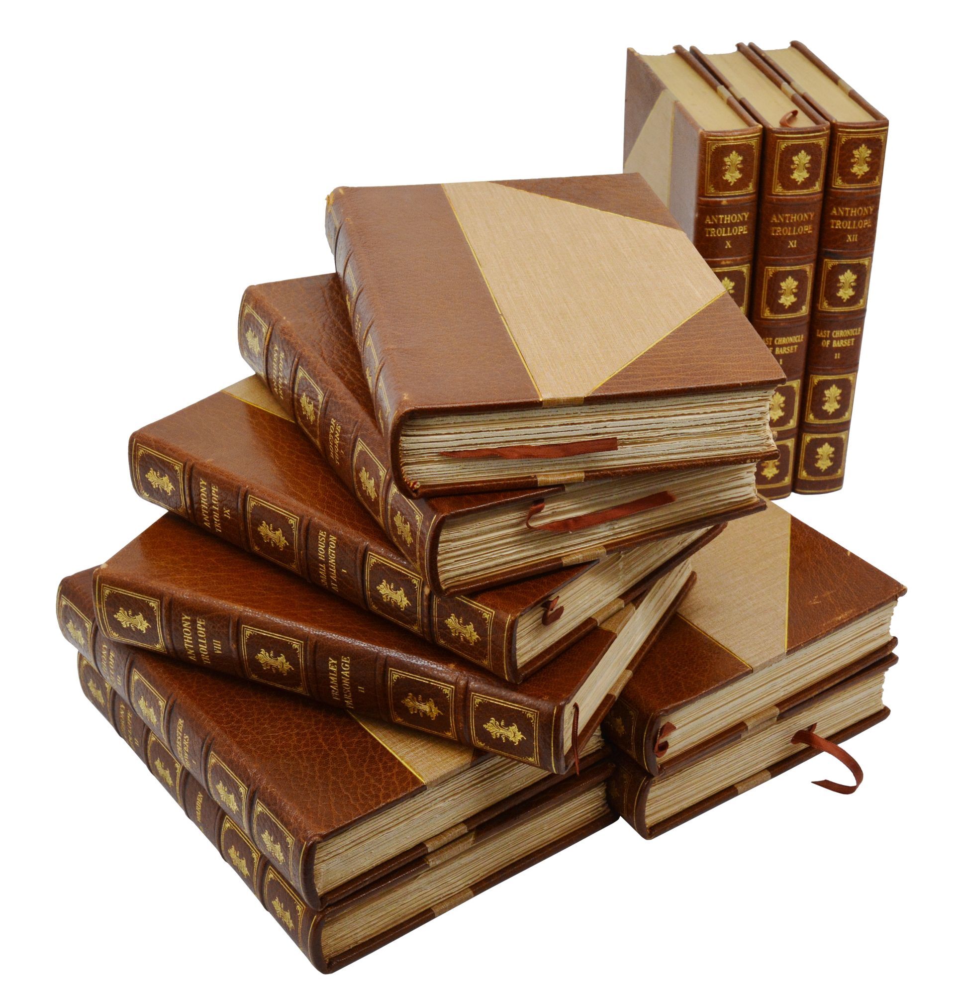 The Barsetshire Novels 14 volume set with piece of Trollope's