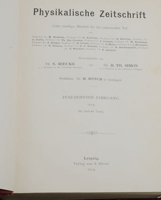 Einstein's "Nachträgliche Antwort auf eine Frage von Herrn Reissner" & "Prinzipielles zur verallgemeinerter Relativitätstheorie und Gravitationstheorie" in Physikalische Zeitschrift 1914