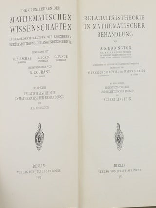 Relativitatstheorie in Mathematischer Behandlung (Die Grundlehren der Mathematischen Wissenschaften in Einzeldarstellungen Band XVII)