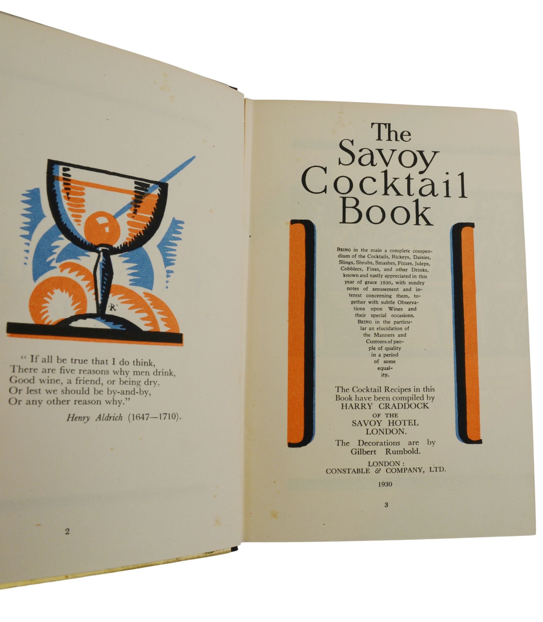 The Savoy Cocktail Book by Harry Craddock on Burnside Rare Books