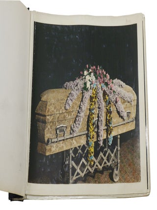 Floral arrangements for caskets, a sample catalog of 18 macabre silver gelatin photographs
