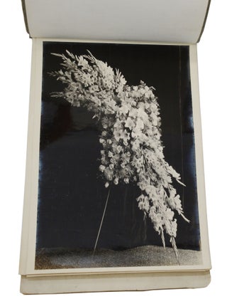 Floral arrangements for caskets, a sample catalog of 18 macabre silver gelatin photographs