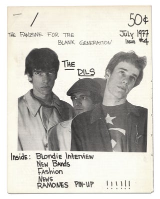Item #140945703 The Fanzine for the Blank Generation July 1977 Issue #4. Susie Starstruck, Alex...