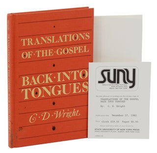 Item #140945750 Translations of the Gospel Back into Tongues. C. D. Wright