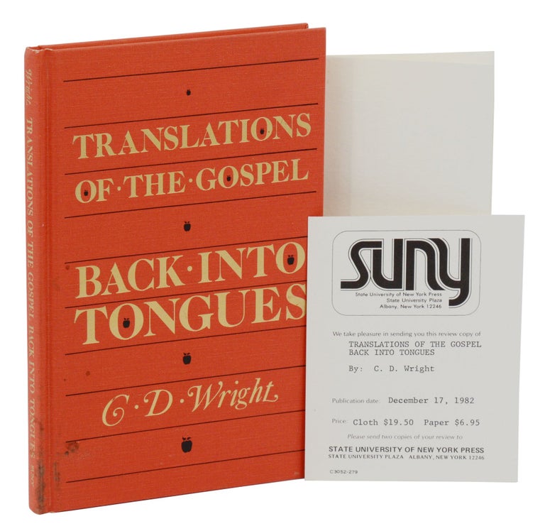 Item #140945750 Translations of the Gospel Back into Tongues. C. D. Wright.