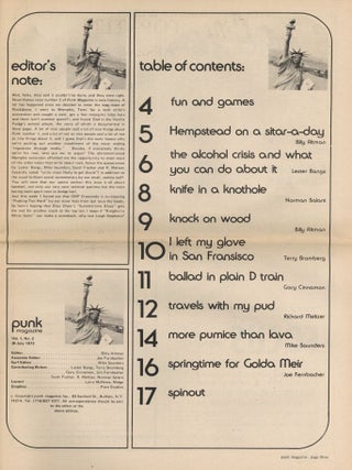 Punk Magazine, Vol. 1 No. 2 (July 30, 1973)