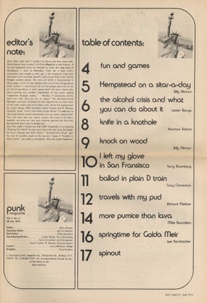 Punk Magazine, Vol. 1 No. 2 (July 30, 1973)
