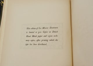 Le Morte d'Arthur: The Birth Life and Acts of King Arthur (Finely bound by Birdsall)