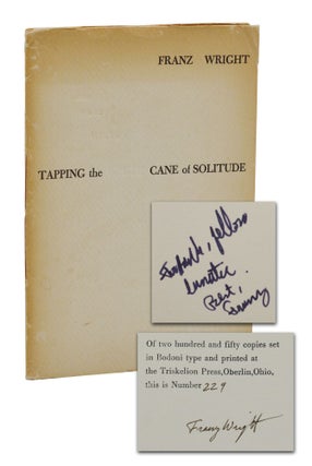 Item #140945862 Tapping the White Cane of Solitude. Franz Wright