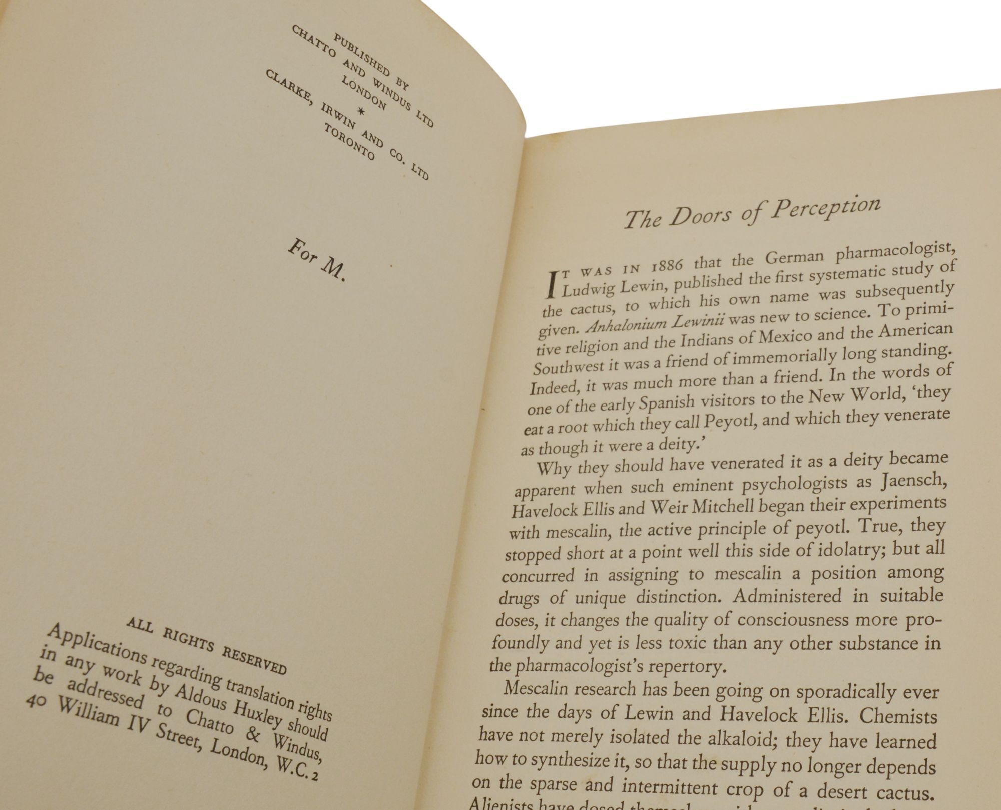 The Doors of Perception | Aldous Huxley | First Edition
