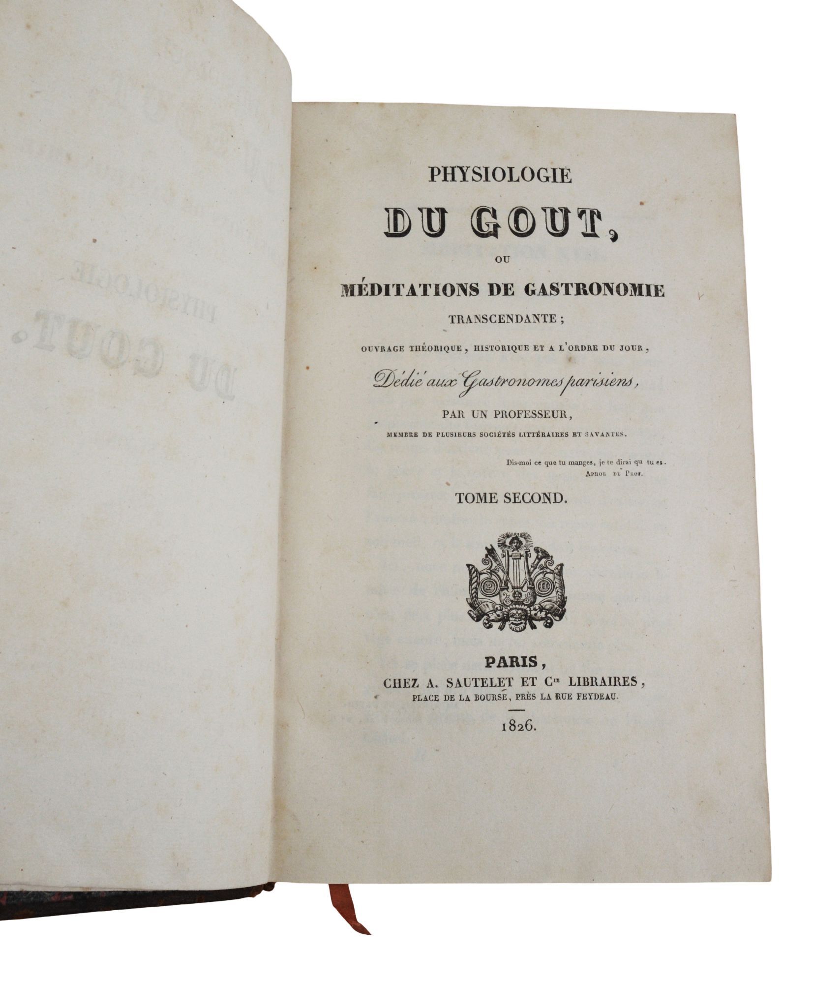 Physiologie du gout, ou méditations de gastronomie transcendante