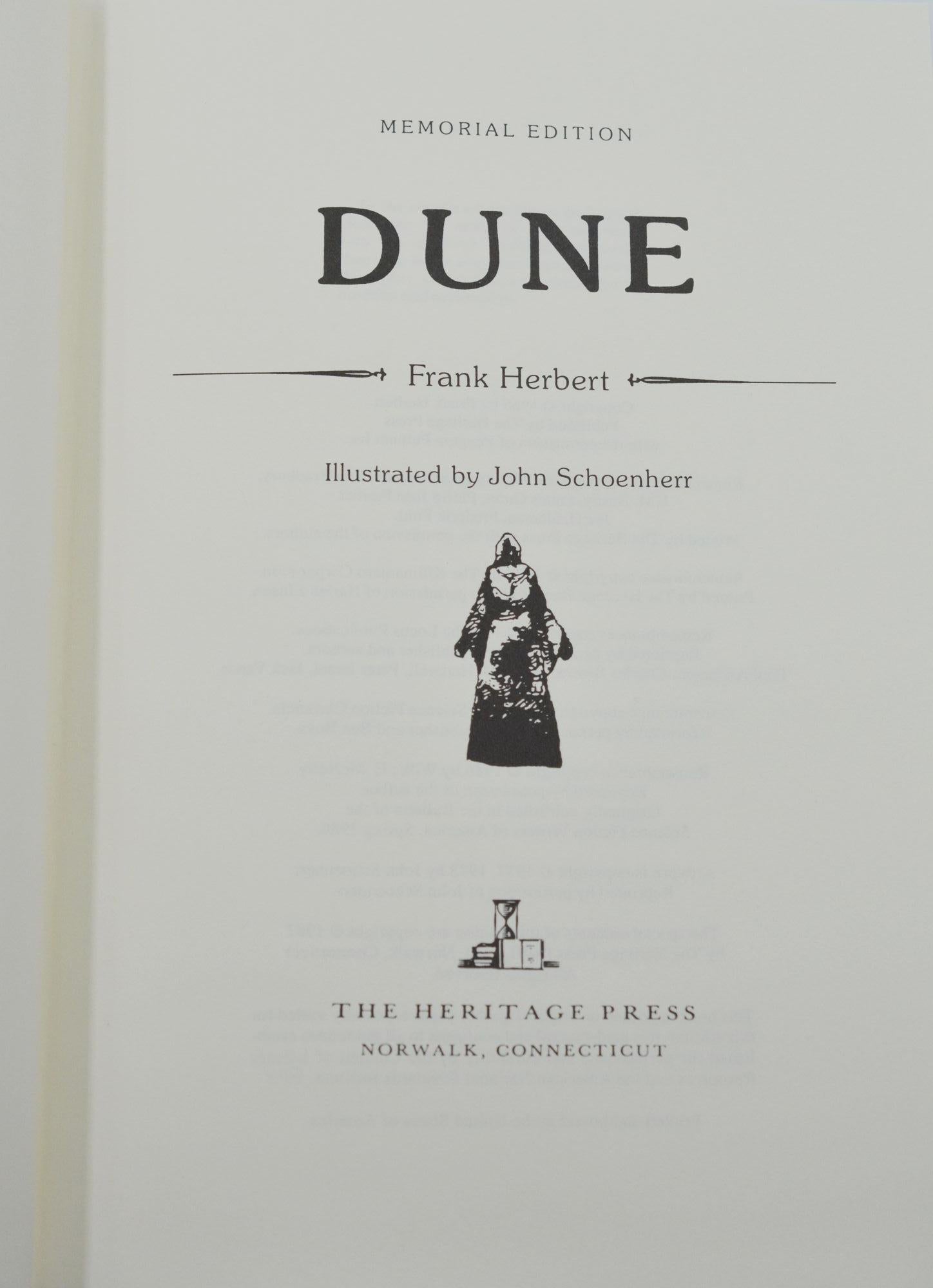 Thrifted this edition of Dune in great shape for $1, might be a rare  version? The copyright page credits John Schoenherr with the cover art  which, supposedly, is not the case. Research