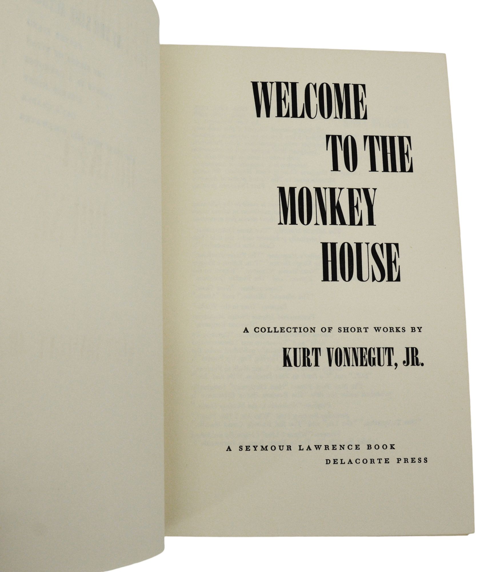 Welcome to the Monkey House | Kurt Vonnegut | First Edition
