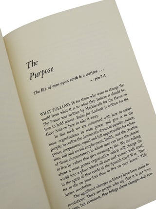 Rules for Radicals: A Pragmatic Primer for Realistic Radicals