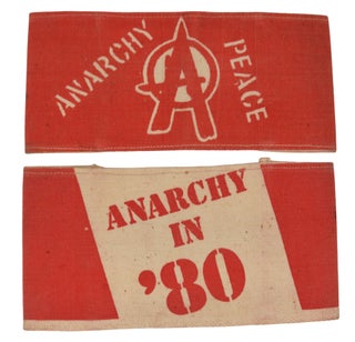 Item #140946234 Vintage British anarchist punk armbands c. 1980. Anonymous