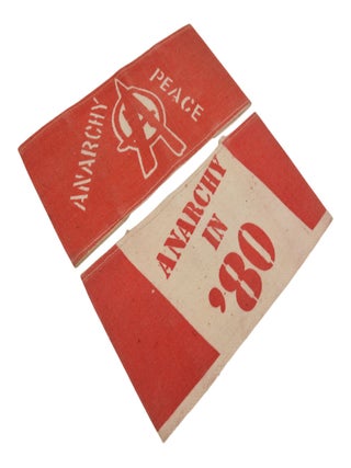 Vintage British anarchist punk armbands c. 1980
