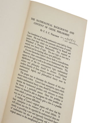 The Philosophical Essays for Alfred North Whitehead. February Fifteenth, Nineteen Hundred and Thirty-Six.