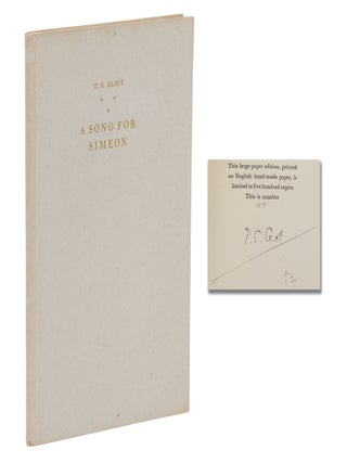 Item #140946644 A Song for Simeon. T. S. Eliot