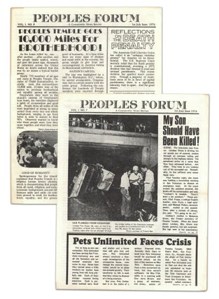 Peoples Forum: A Community News Service (12 original issues of the newsletter for Jim Jones' People's Temple)