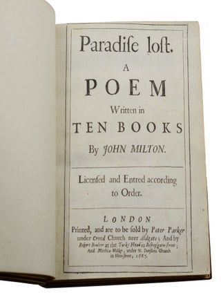 Paradise Lost. A Poem Written in Ten Books