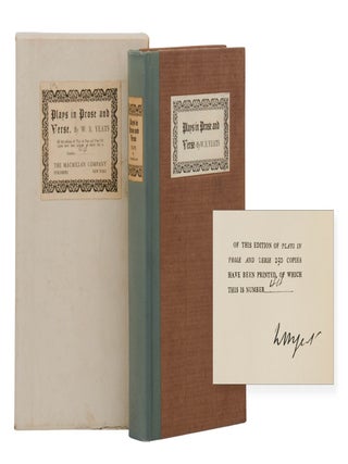 Item #140946980 Plays in Prose and Verse. W. B. Yeats, William Butler