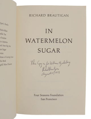 In Watermelon Sugar