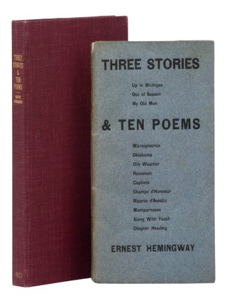 Item #140947224 Three Stories & Ten Poems. Ernest Hemingway
