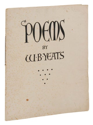 Item #140947238 Poems. W. B. Yeats, Edward Pay, Austin Osman Spare, William Butler, Transcriber