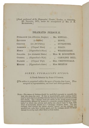 Pygmalion and Galatea. An Entirely Original Mythological Comedy. In Three Acts.