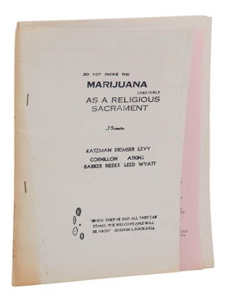 Item #140947458 The Marrahwannah Quarterly; Vol. 2, Issue 2, Do Not Smoke The Marijuana Quarterly...