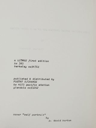 Poems Written Before Jumping Out of an 8 Story Window